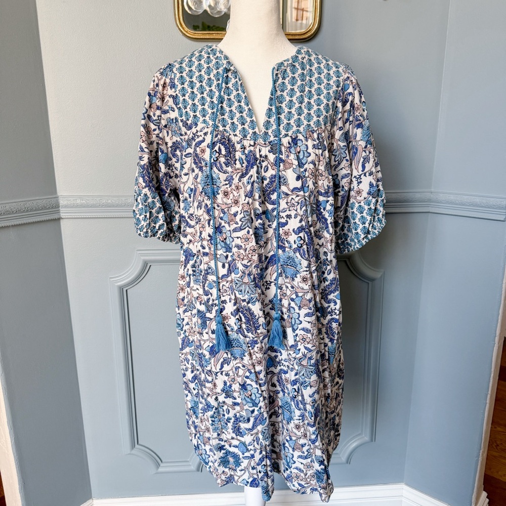 Boho flowy paisley floral printed summer dress